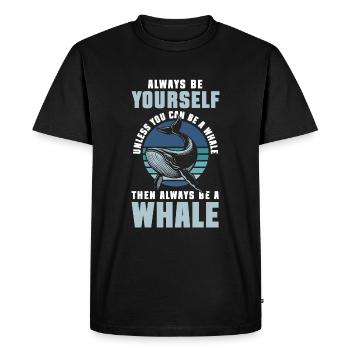 Mer Nature Vie marine - T-shirt Premium bio Homme - noir - Devant - Nico (187cm)