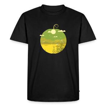 Vintage Tropical Fruit - Watermelon - Men's Premium Organic T-Shirt - black - Front - Nico (187cm)