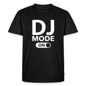 Mode DJ activé - T-shirt Premium bio Homme - noir - Devant - Nico (187cm)