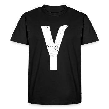 Y Letter - Men's Premium Organic T-Shirt - black - Front - Nico (187cm)