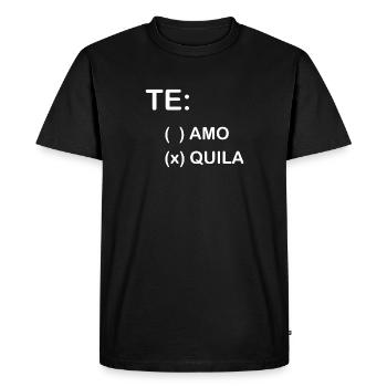 Te amo Tequila - T-shirt Premium bio Homme - noir - Devant - Nico (187cm)