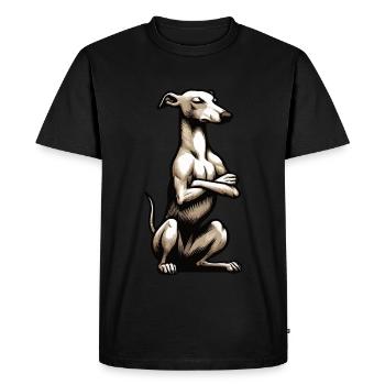 Whippet Greyhound Whippets Propriétaire de lévrier - T-shirt Premium bio Homme - noir - Devant - Nico (187cm)