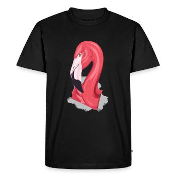 Flamant rose - T-shirt Premium bio Homme - noir - Devant - Nico (187cm)