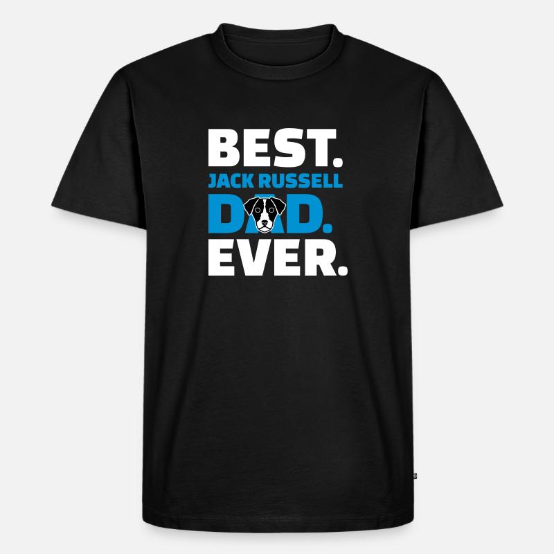 Jack Russell - Männer Premium Bio T-Shirt - Schwarz