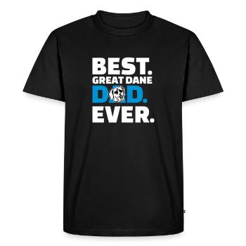 Great Dane - Men's Premium Organic T-Shirt - black - Front - Nico (187cm)