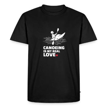 I love canoeing For all the kayak and canoe - Men's Premium Organic T-Shirt - black - Front - Nico (187cm)
