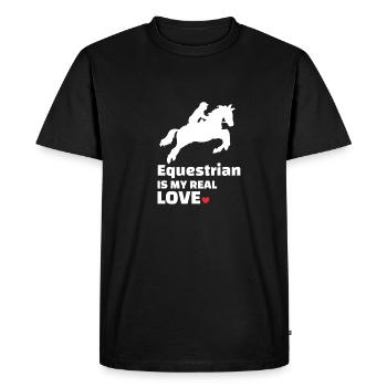 Cavaliers Amateurs de chevaux - T-shirt Premium bio Homme - noir - Devant - Nico (187cm)