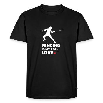 Escrime - T-shirt Premium bio Homme - noir - Devant - Nico (187cm)