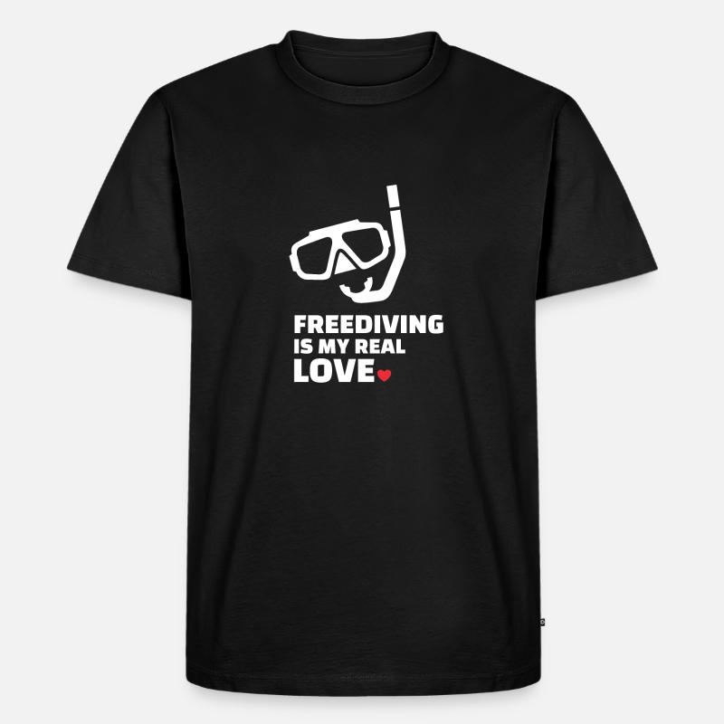 Freitauchen - Männer Premium Bio T-Shirt - Schwarz