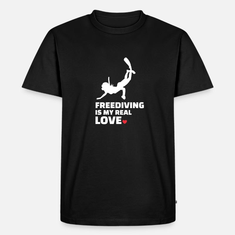 Freitauchen - Männer Premium Bio T-Shirt - Schwarz
