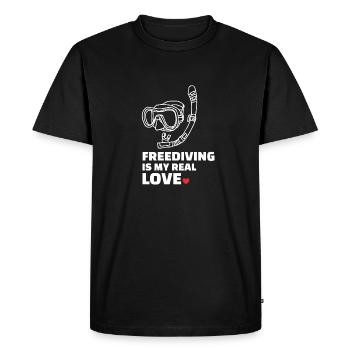 Apnée - T-shirt Premium bio Homme - noir - Devant - Nico (187cm)