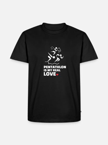 I love pentathlon - Men's Premium Organic T-Shirt - black