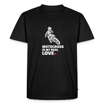 J’adore le motocross - T-shirt Premium bio Homme - noir - Devant - Nico (187cm)