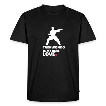 J’adore le Taekwondo - T-shirt Premium bio Homme - noir - Devant - Nico (187cm)