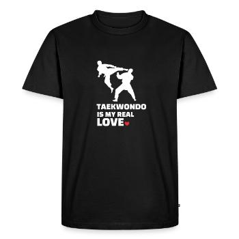 J’adore le Taekwondo - T-shirt Premium bio Homme - noir - Devant - Nico (187cm)
