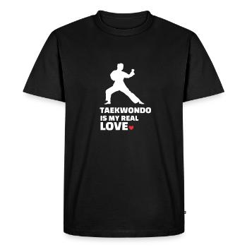 J’adore le Taekwondo - T-shirt Premium bio Homme - noir - Devant - Nico (187cm)