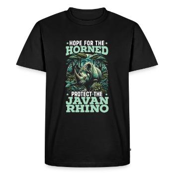 Espèces en voie de disparition, amoureux des animaux, bien-être animal - T-shirt Premium bio Homme - noir - Devant - Nico (187cm)