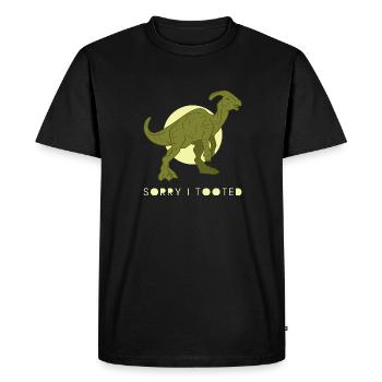 Dinosaure Parasaurolophus Dino Cadeau - T-shirt Premium bio Homme - noir - Devant - Nico (187cm)