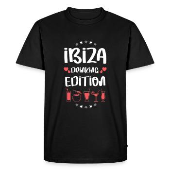 Ibiza Drinking Team - Men's Premium Organic T-Shirt - black - Front - Nico (187cm)