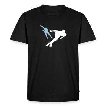 Ice Skater 2C - Men's Premium Organic T-Shirt - black - Front - Nico (187cm)