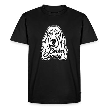 Cocker Spaniel - Men's Premium Organic T-Shirt - black - Front - Nico (187cm)
