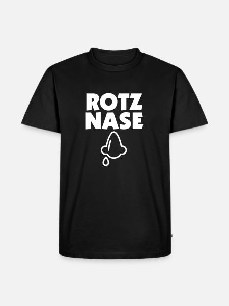 Rotznase 01 - Männer Premium Bio T-Shirt - Schwarz
