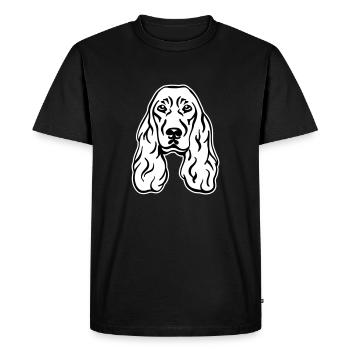 Cocker Spaniel - Men's Premium Organic T-Shirt - black - Front - Nico (187cm)