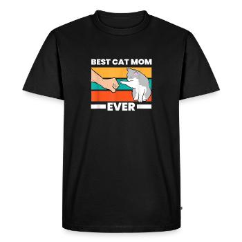 meilleur chats Maman Cat mom cadeau - T-shirt Premium bio Homme - noir - Devant - Nico (187cm)