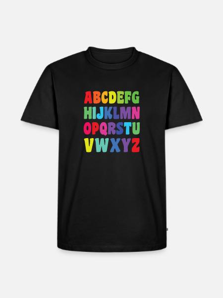 ABC VOLLSTÄNDIG - Männer Premium Bio T-Shirt - Schwarz