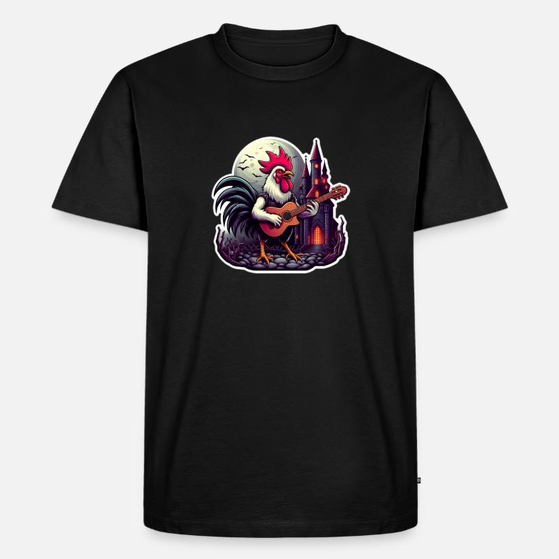 Rooster - Männer Premium Bio T-Shirt - Schwarz