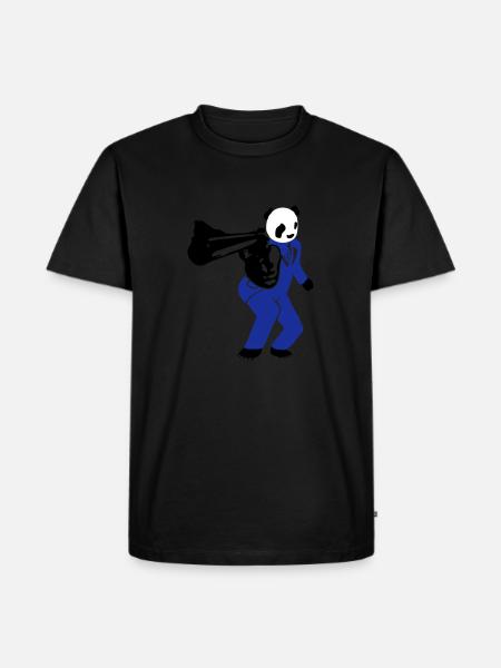 shooting panda 2 - Men's Premium Organic T-Shirt - black