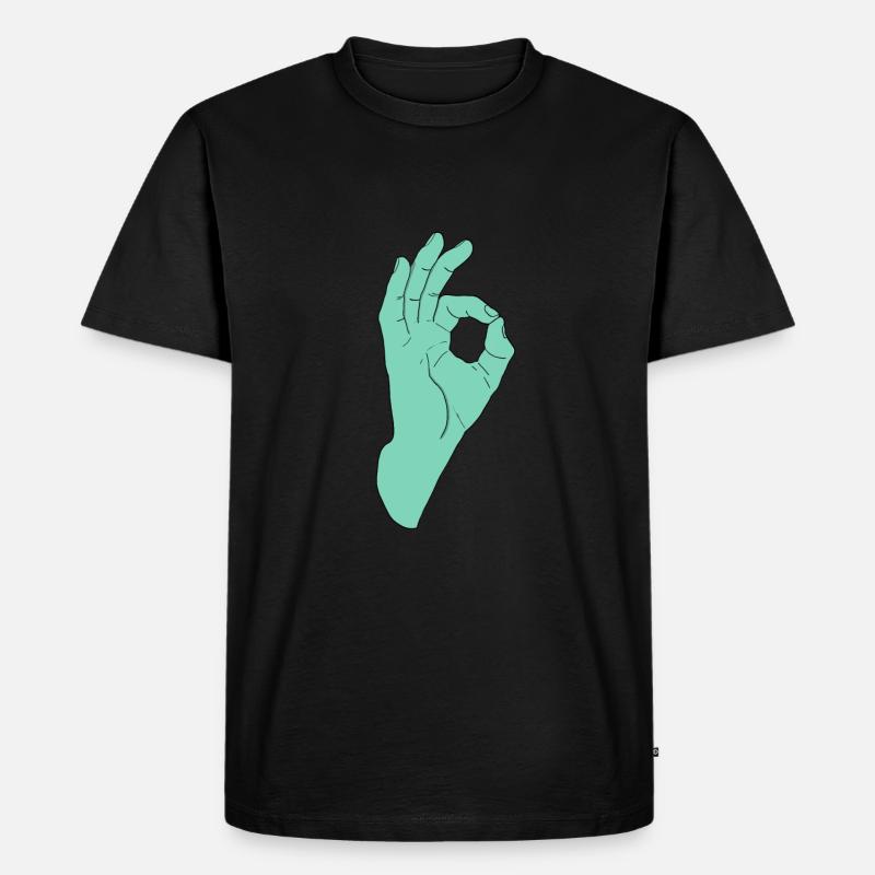 It's A-OK! - Männer Premium Bio T-Shirt - Schwarz