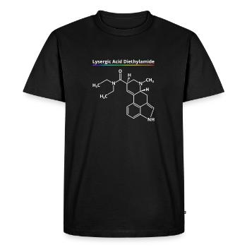 LSD Molecule Bicycle Day Acid Chemistry Drugs Drug - Men's Premium Organic T-Shirt - black - Front - Nico (187cm)
