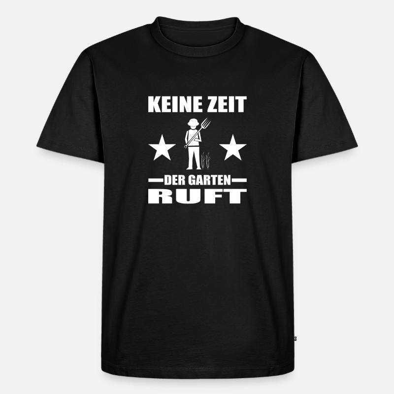 Garten - Männer Premium Bio T-Shirt - Schwarz