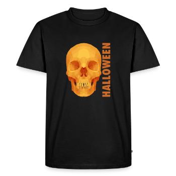 Crâne d'Halloween - T-shirt Premium bio Homme - noir - Devant - Nico (187cm)