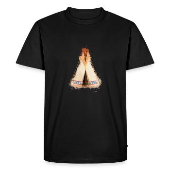Tipi historiquement brillant - T-shirt Premium bio Homme - noir - Devant - Nico (187cm)