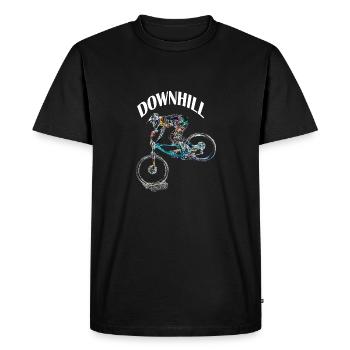 vtt mtb downhill - T-shirt Premium bio Homme - noir - Devant - Nico (187cm)