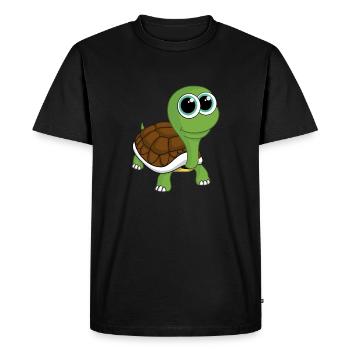Bande dessinée tortue - T-shirt Premium bio Homme - noir - Devant - Nico (187cm)