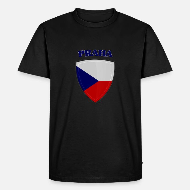 Prag - Männer Premium Bio T-Shirt - Schwarz