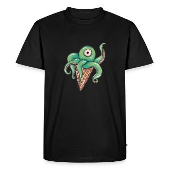 Conehead alien - Men's Premium Organic T-Shirt - black - Front - Nico (187cm)