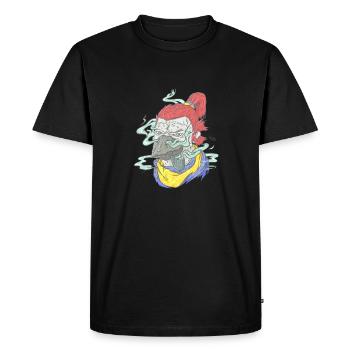 Shinzu Print - T-shirt Premium bio Homme - noir - Devant - Nico (187cm)