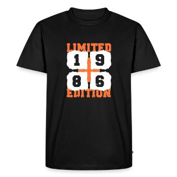 1986 birthday 36 years limited anniversary edition - Men's Premium Organic T-Shirt - black - Front - Nico (187cm)