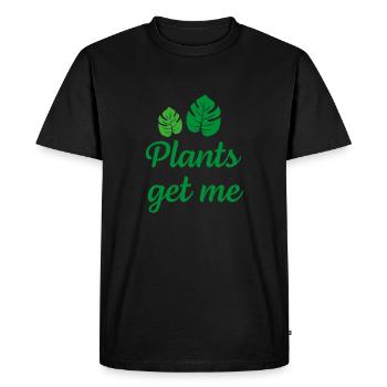 Plants understand me - Men's Premium Organic T-Shirt - black - Front - Nico (187cm)