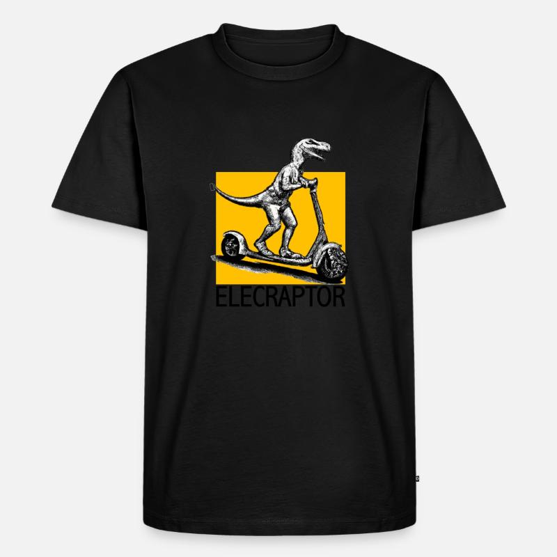 Elecraptor - Männer Premium Bio T-Shirt - Schwarz