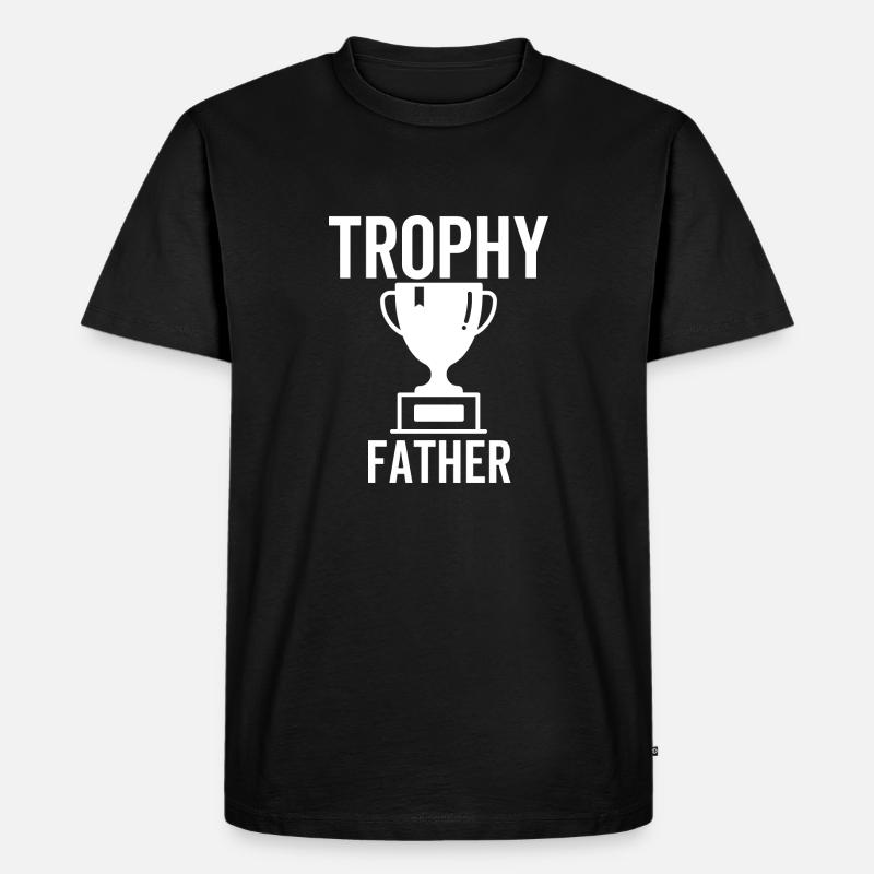 Trophäe Vater - Männer Premium Bio T-Shirt - Schwarz