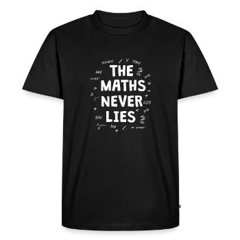 The maths never lies - Men's Premium Organic T-Shirt - black - Front - Nico (187cm)