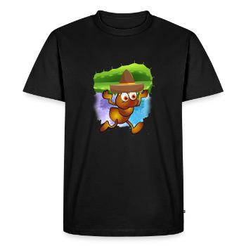 Fourmi brune avec charro et captus - T-shirt Premium bio Homme - noir - Devant - Nico (187cm)