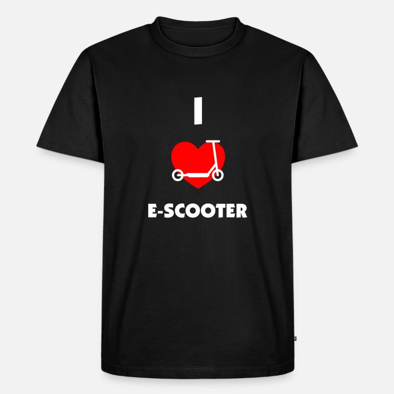 E-Scooter E-Roller Scooter - Männer Premium Bio T-Shirt - Schwarz