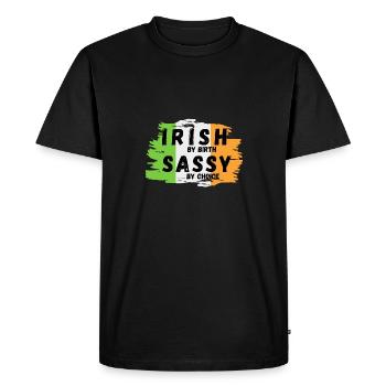 iIrish by birth sassy by choice - Men's Premium Organic T-Shirt - black - Front - Nico (187cm)