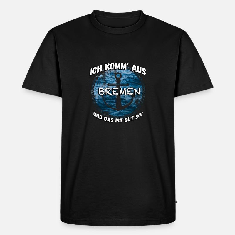 Bremen - Männer Premium Bio T-Shirt - Schwarz
